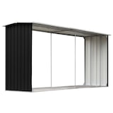 thumbnail of vidaXL Brennholzlager Verzinkter Stahl 330 x 92 x 153 cm Anthrazit