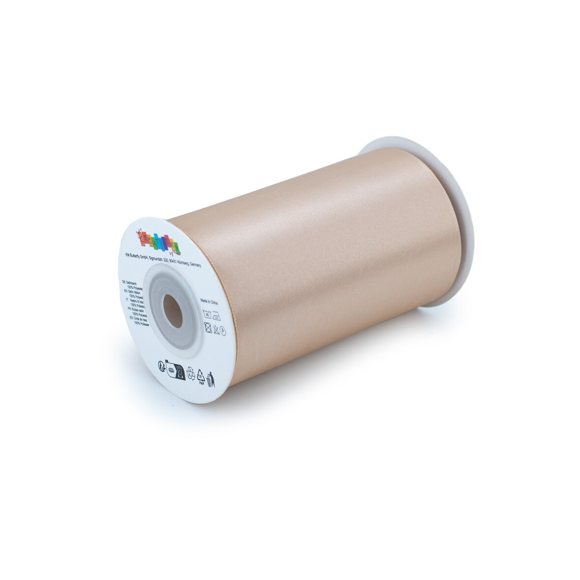 100mm Satinband 10m Schleifenband Geschenkband Dekoband Breites Stoffband Sand Beige