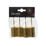 thumbnail of 4 Kerzenhalter zum Stecken 2,3 x 9,2cm Eisen Stabkerzenhalter mit Spieß Adventskerzenhalter Kerzenstecker Steckhalter Gold