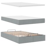 thumbnail of vidaXL Ottoman-Bett mit Matratze Hellgrau 120x200 cm Stoff