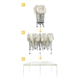 thumbnail of METRO PROFESSIONAL Carpa plegable y regulable en altura Thagpi, acero/poliéster, 3 x 6 m, blanco