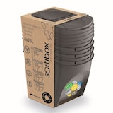 thumbnail of Juego de 4 cubos de reciclaje 100L Prosperplast Sortibox de plastico en color gris