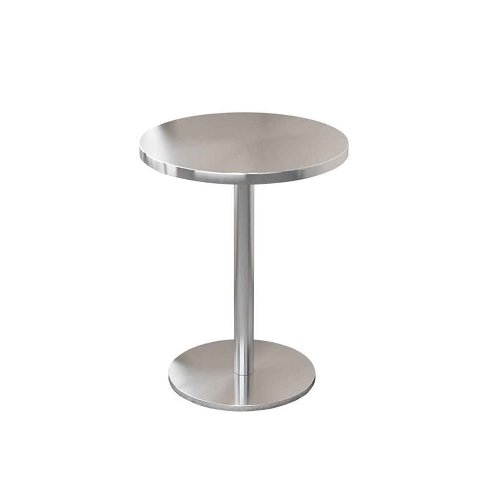 Gastronomiemöbel Bar Cafe Edelstahl Gastronomietisch Kleiner Rundtisch Esstisch Bistrotisch runder Tisch 60x75cm 【BXG-HY60】