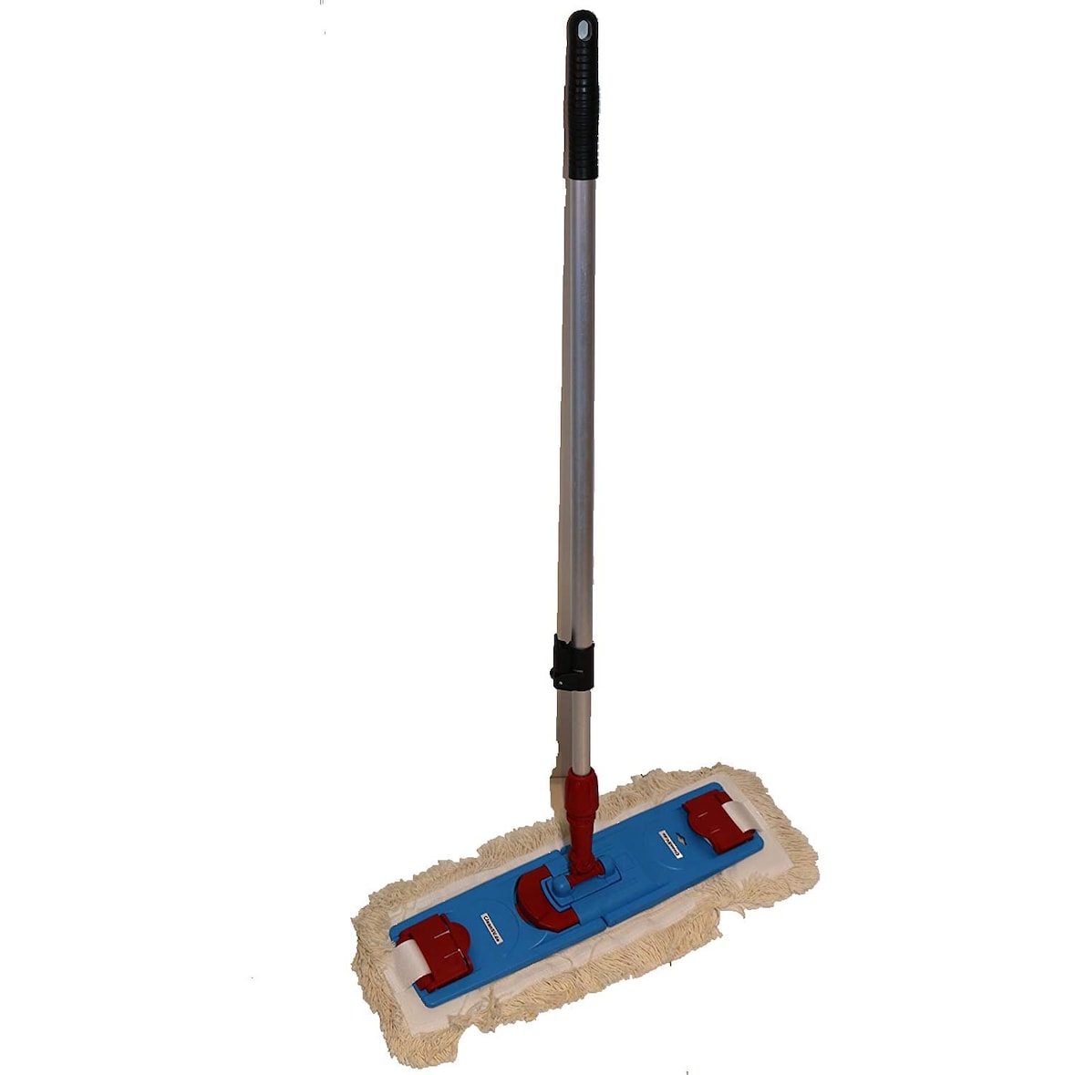 CleanSV Mop Set Lamo Laschenmop 40 cm, 1 Lamo Laschenmophalter, 1 Laschenmopp und Teleskopstiehl