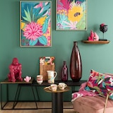 thumbnail of Fauteuil Hutch en velours rose -  Autre forme Tissu Amadeus 76.00x60.00 cm