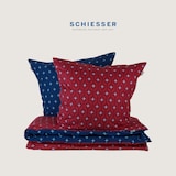 thumbnail of Schiesser Bettwäscheset Nahla - Feinbiber - 2-teilig - 135 x 200 cm - Rost-Dunkelblau