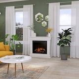 thumbnail of LENOX - Lareira elétrica autônoma com aquecimento de piso LED - 23' - Branco mate - 93 x 90 x 29