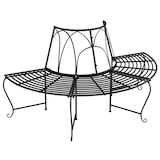 thumbnail of Helloshop26 - Panca da giardino arredo da esterno per patio cornice per alberi semicircolare diametro 159 cm acciaio nero 02_0011818