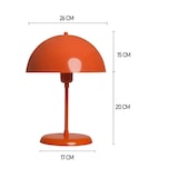thumbnail of Bamyum Lipeo Kleine Tischlampe 30cm, Pilz Lampe Metall, Orange Lampe