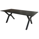 thumbnail of Tisch Granada - 180 x 90 cm - gesinterter Stein dunkelgrau - Gestell X-Form