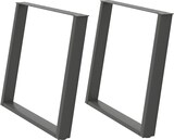 thumbnail of Helloshop26 - Set aus 2 verstellbaren modernen U-förmigen Esstischbeinen 90 x 72-73 cm aus anthrazitfarbenem Stahl 02_0057082