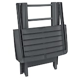 thumbnail of Mesa y sillas plegables de jardín 3 piezas plástico antracita