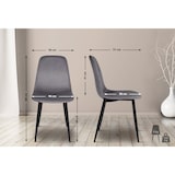 thumbnail of Set van 4 Napier eetkamerstoelen donkergrijs/Fluweel