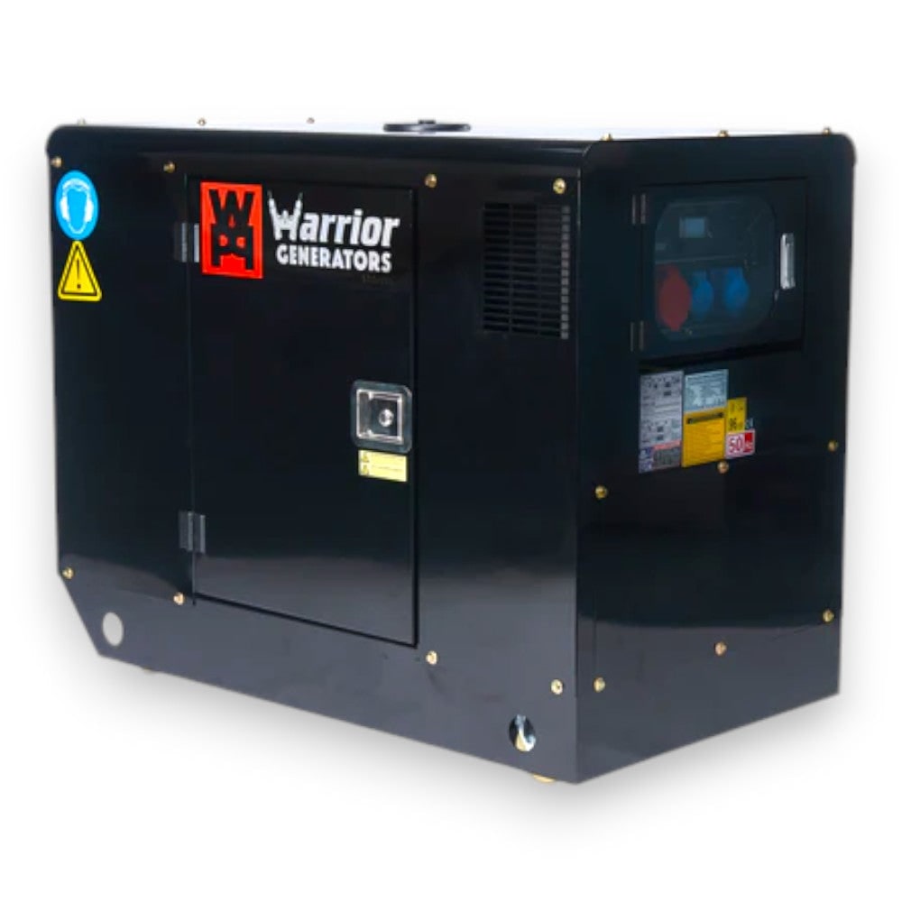 Generatore di corrente gruppo elettrogeno a motore diesel 12,5 KW accensione elettrica con ruote e serbatoio 50 litri
