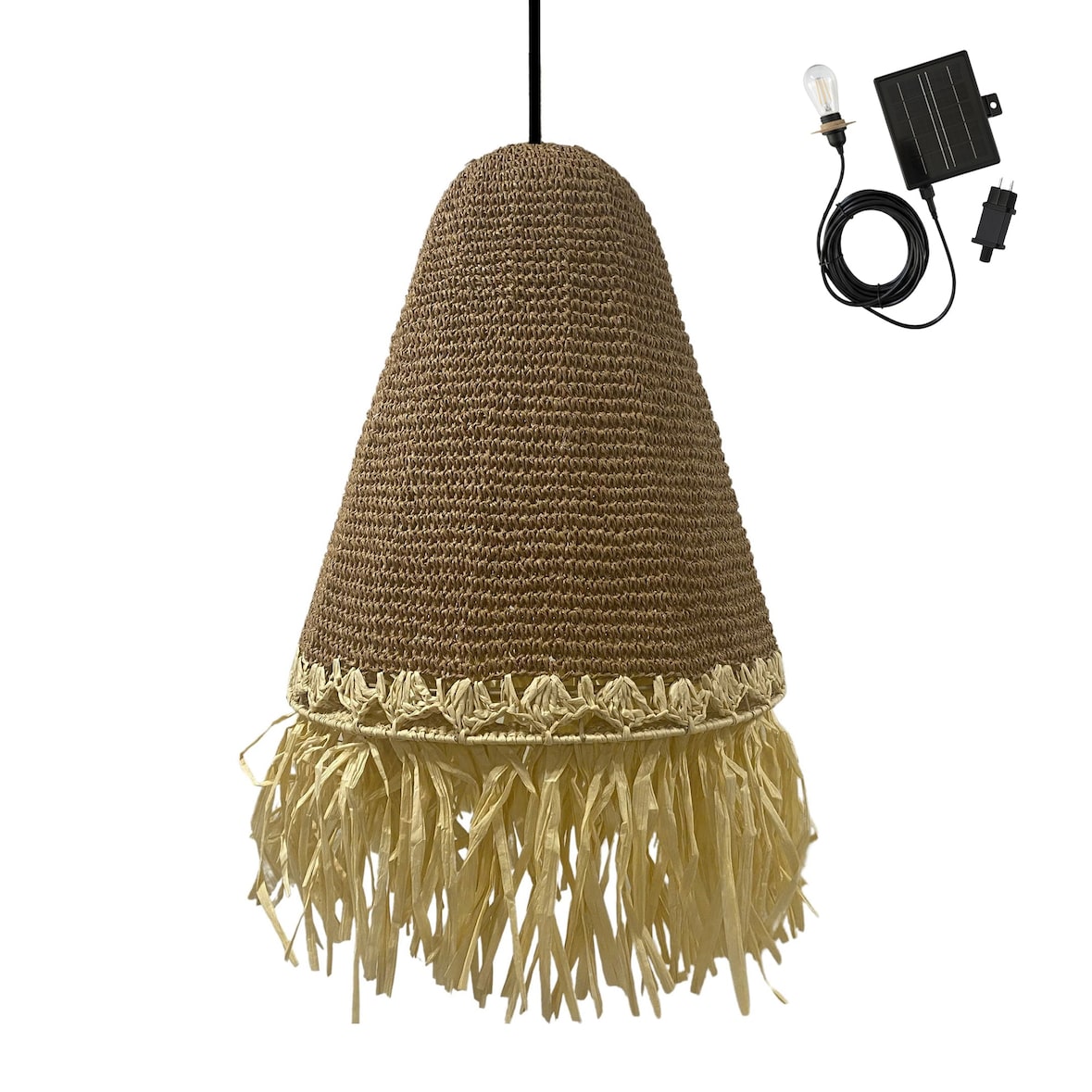 Lumisky PALOMA Solar-Pendelleuchte D40CM 5M Seegras Beige