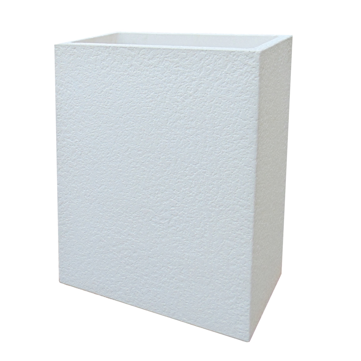 Vaso em betão pintado branco - 50x25x70cm