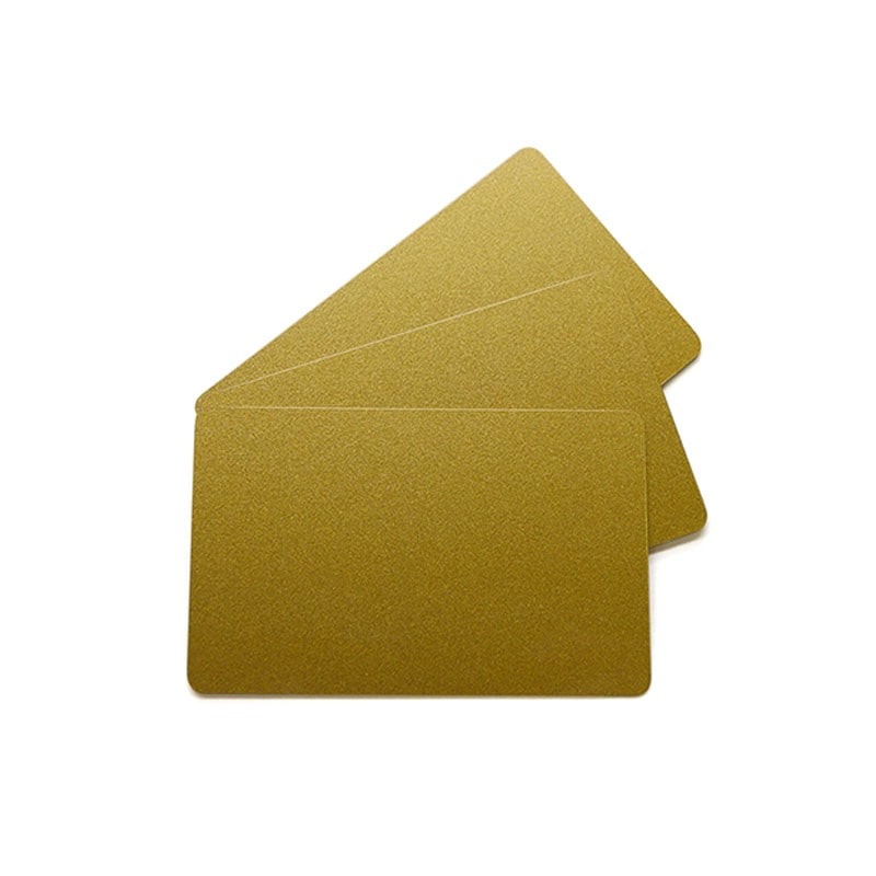 Carte à imprimer PVC - Brillant - Effet métallisé - Or (lot de 100)