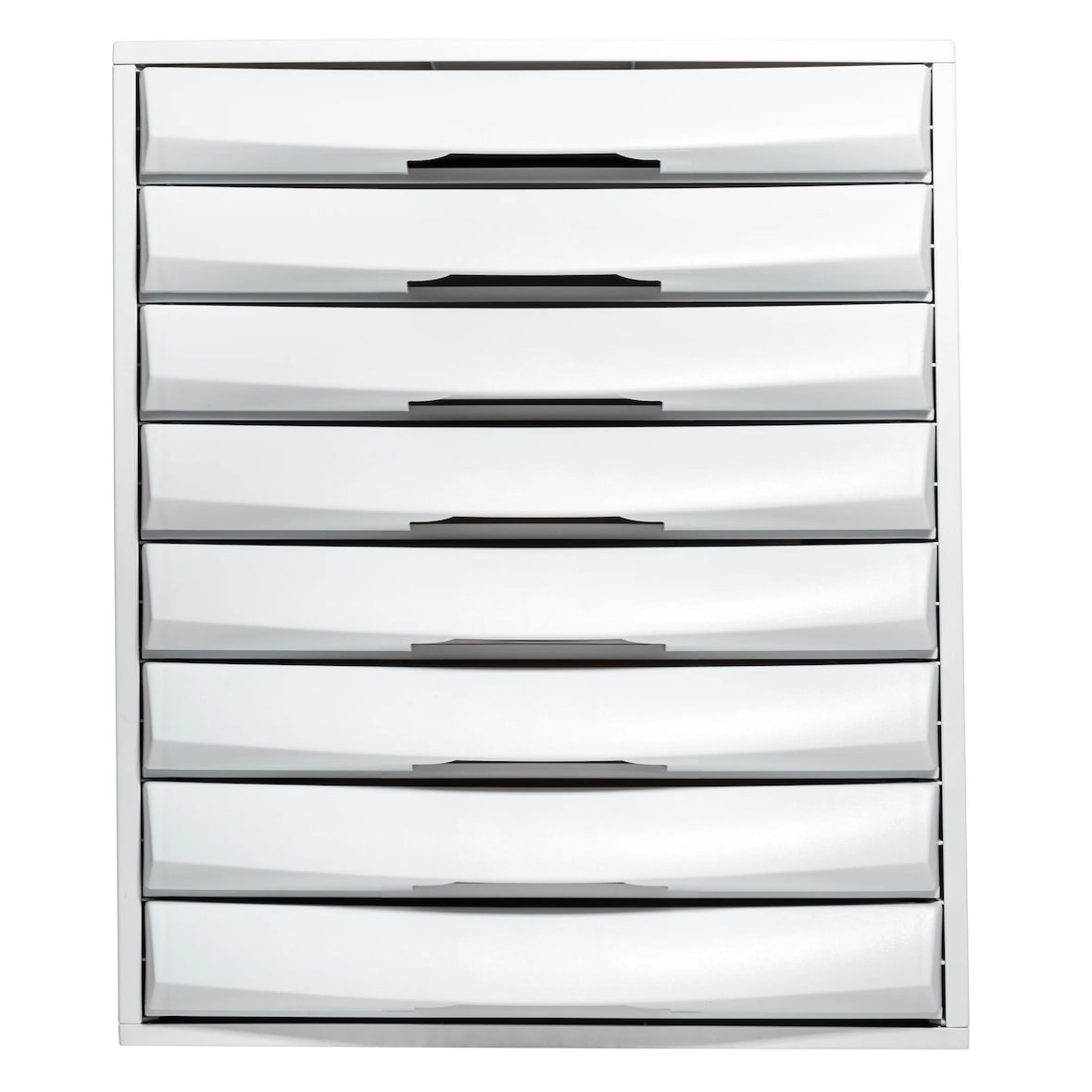Exacompta 226040D 1x THE SYSTEM ladenbox met 8 gesloten laden voor A4+ documenten, grijs