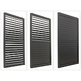 thumbnail of 4er-Set Aluminium Schiebetür für Pergola HWC-L46, Terrassenüberdachung, Lamellenpaneel Modul, 206x369cm ~ anthrazit