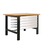 thumbnail of SimonRack Banco de Trabajo Taller, Capacidad Carga 600 kg, 865x1500x750 mm, Madera MDF, 5 Cajones, Antracita/Mdf - BT-6
