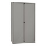 thumbnail of BISLEY Rollladenschrank abschließbar in silber Schrank aus Metall Rolladen aus Kunststoff inkl. 4 Einlegeböden