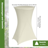 thumbnail of Stehtischhusse Tischdecke Husse Bistrotisch Partytisch Stretch 60 cm beige