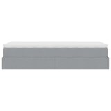 thumbnail of vidaXL Ottoman-Bett mit Matratze Hellgrau 100x200 cm Stoff