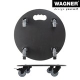 thumbnail of WAGNER Pflanzenroller HPL BLACK Ø 38 x 7,5 cm, innen & außen, Soft-Rollen Bremse, Tragkraft 100 kg, DE Ware - 20063001