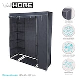 thumbnail of WellHome - Armário de arrumação para campismo com prateleiras, cinzento, 141x45x167cm