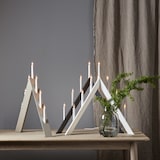 thumbnail of Fensterleuchter ARROW 7 warmweiße Glühlampen H: 64,5cm Holz hellgrau