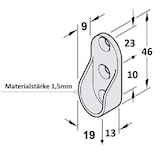 thumbnail of Kleiderstange Stahlrohr verchromt ovale Garderobenstange Halterungen 1,00 Meter