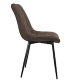 thumbnail of Helloshop26 - 2-delige bruine synthetische keuken-/eetkamerstoelen 19_0000413