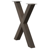 thumbnail of Pieds De Table à Manger En Forme De X, 2 Pièces, Acier Naturel, 70 X (72 73) Cm