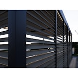 thumbnail of Weide Holzoptik Lamellenwand für Weide Pergola | drehbare Lamellen | aus Aluminium | anthrazit