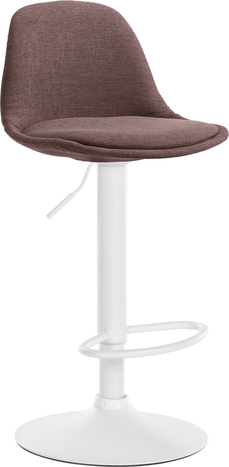 Barhocker Kiel Stoff weiß/braun