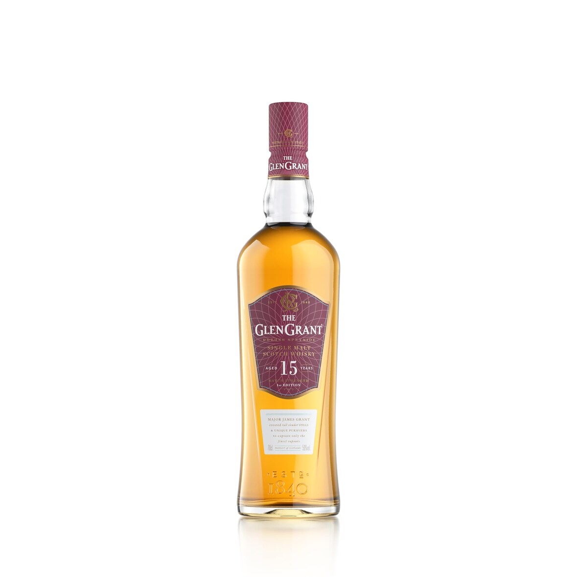 Glen Grant 15 Years Old BATCH STRENGTH Single Malt Whisky 50% Vol. 0,7l en boîte cadeau