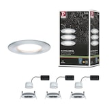 thumbnail of Paulmann Spot encastré LED Nova Coin Kit de base fixe IP44 rond 78mm  Coin 3x6W 3x470lm 230V  2700K Alu tourné 93462