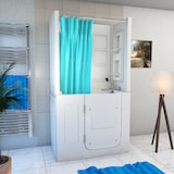 thumbnail of Seniorendusche und Sitzwanne Kombination Wanne mit Tür S08D-TH-B-L 110x68x205cm