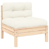 thumbnail of vidaXL 3-tlg. Garten-Lounge-Set mit Kissen in Creme Massivholz Kiefer