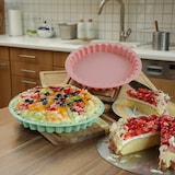 thumbnail of Backform Silikon mintgrün 26,5cm Kuchenform Tarteform Quicheform rund