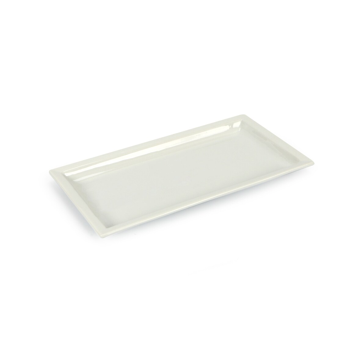 Ristoline set 6 piatti rettangolari in porcellana bianca cm 27x14 H 2 HP8167