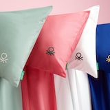 thumbnail of Benetton - Conjunto de cama de solteiro de 3 peças: lençol plano (160x280cm), lençol justo (90x200cm), 1 fronha (50x85cm) 100% algodão verde