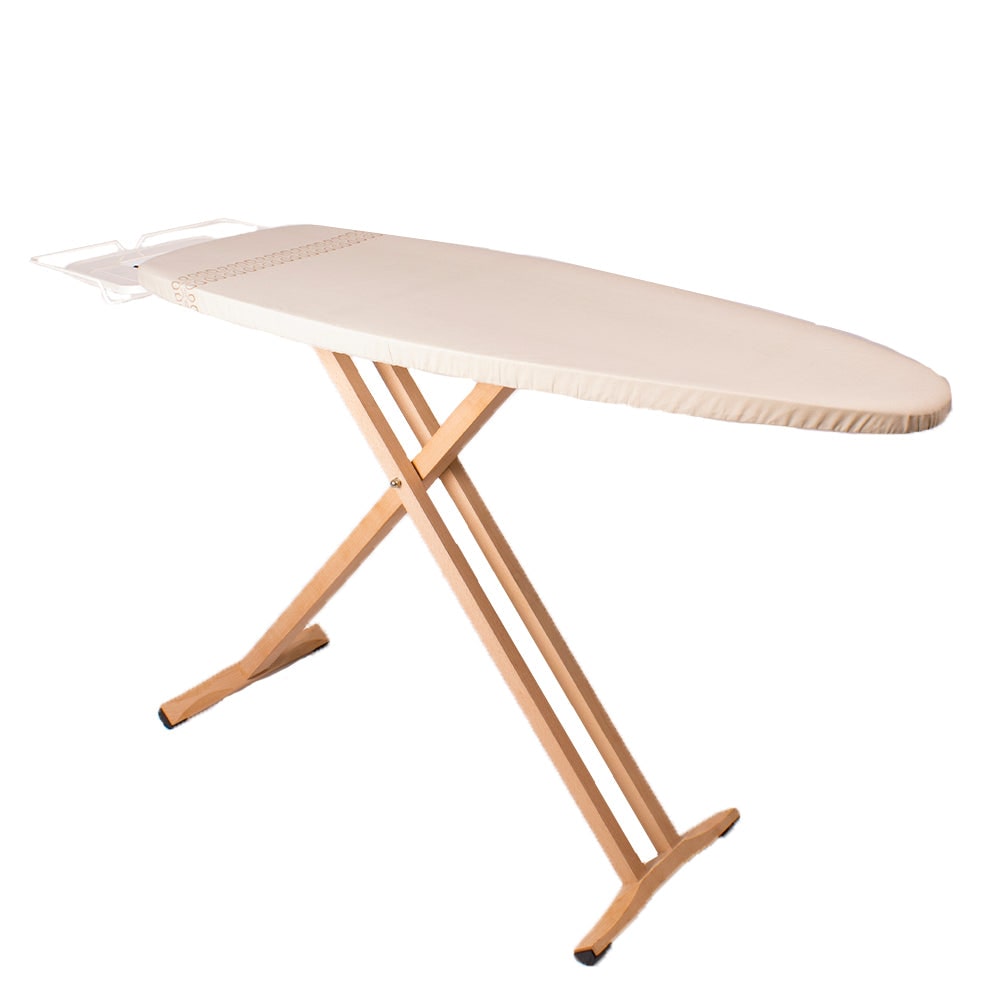 Kitchen Move Table à repasser avec repose fer TAIGA 130x47cm Bois Beige
