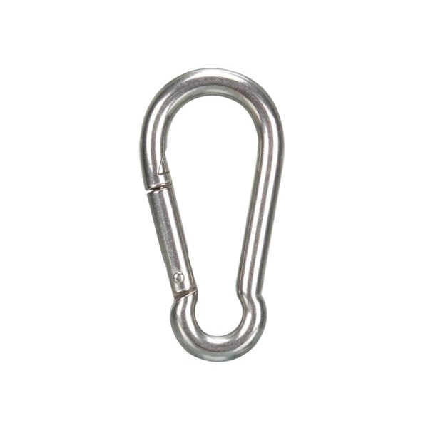 Mousqueton, acier inoxydable, diamètre 8 mm, hauteur 80 mm, largeur 40 mm