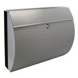 thumbnail of Edelstahl Briefkasten mit Zeitungsfach, 2 Schlüssel