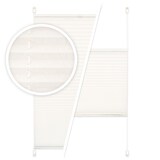 thumbnail of Plissee Verspannt mit Klemmträgern ohne Bohren Faltrollo Fensterrollo Marke 90 x 220 cm weiß crash