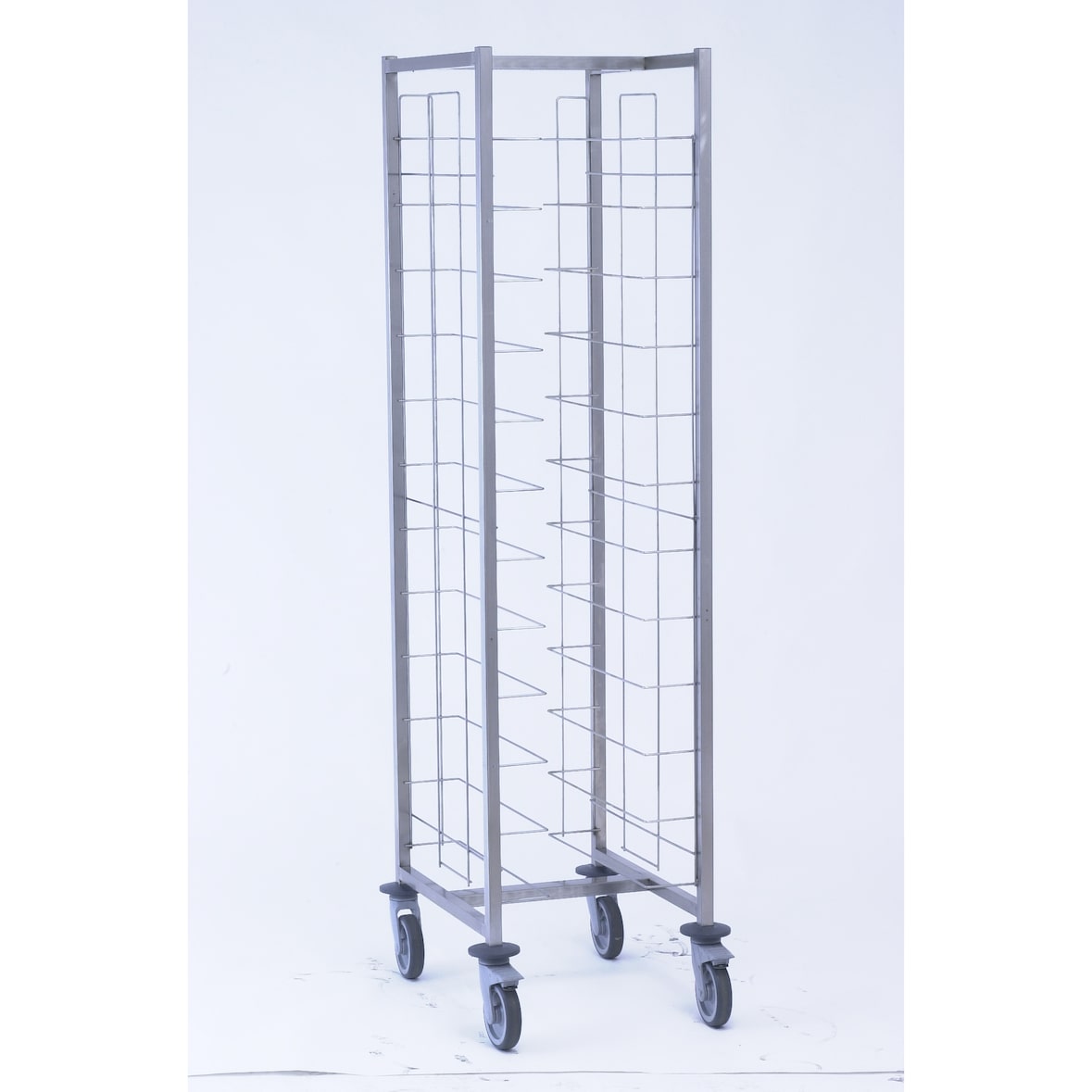 Tournus-dienbladenafruimwagen / cafetaria-afruimwagen met 12 inschuifposities voor dienbladen van 320 - 370 mm breed