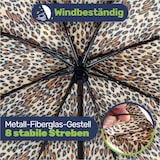thumbnail of Taschenschirm Leopardenmuster Automatik 8 Streben Fiberglas 100 cm