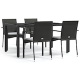 thumbnail of vidaXL 5-tlg. Garten-Essgruppe mit Kissen Schwarz Poly Rattan