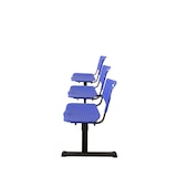 thumbnail of Bancada Pozohondo 3 plazas con asiento en plástico inyectado azul